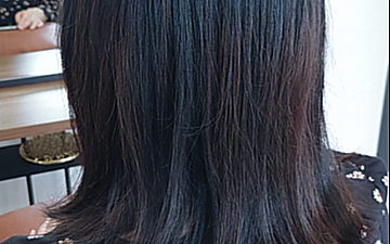 長年お付き合いのあるお客様のお嬢さまをカット