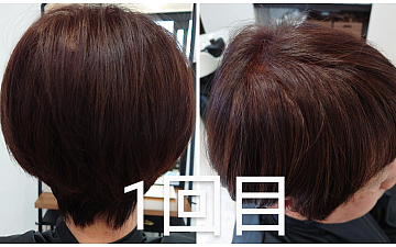輝髪ペインターで染めてから3週間 伸びた分輝髪ペインターで再度染める!